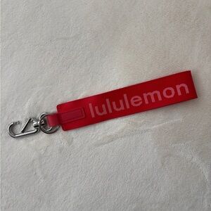 lululemon red key wristlet strap